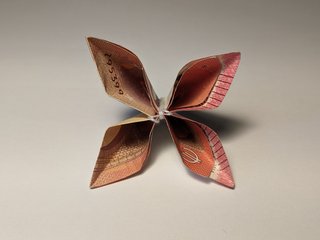 Geld Falten - Blume
