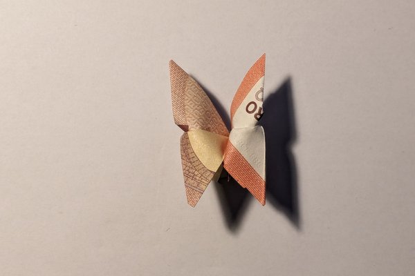 Geld Falten - Schmetterling